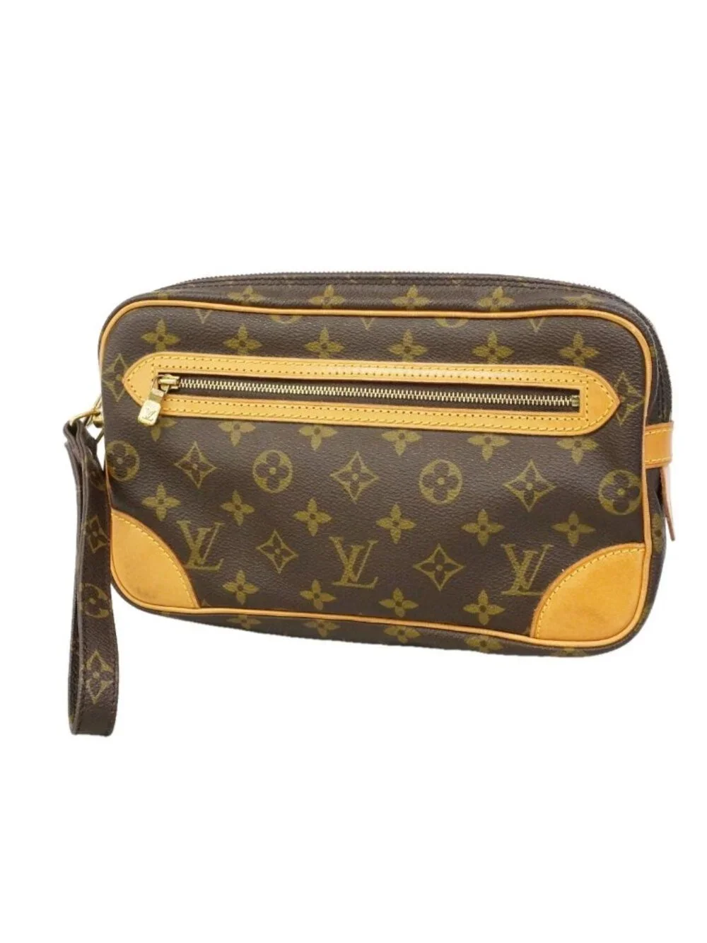 Louis Vuitton Clutch Monogram Marly Dragonne GM Brown